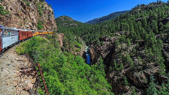 DSNGRR high above the Animas River