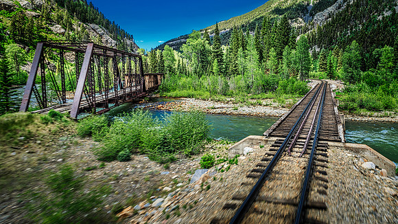 DSNGRR old vs. new Animas River Bridge