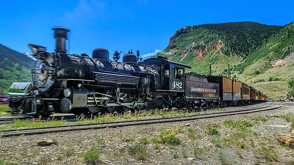 DSNGRR #482 leaving Silverton